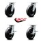 Service Caster 8 Inch Kingpinless Phenolic Wheel Swivel Caster Set with 2 Brakes SCC-KP30S820-PHR-2-SLB-2 - alternate 6